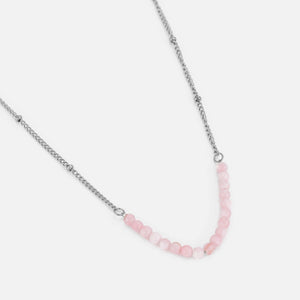 Ketting fijne roze kralen