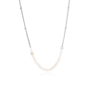 Ketting fijne witte kralen