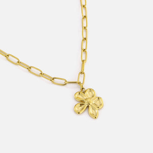 Ketting flower goud