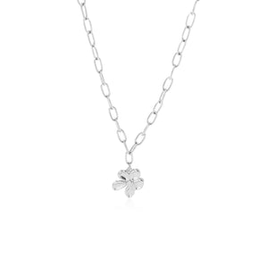 Ketting flower zilver