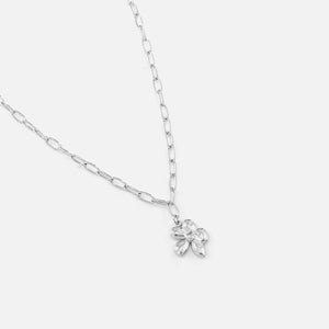 Ketting flower zilver