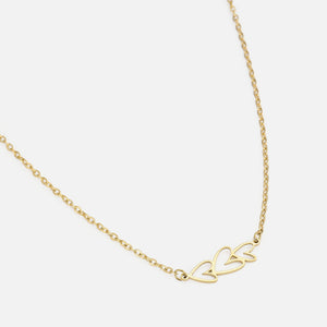 Ketting gevormde hartjes - Goud