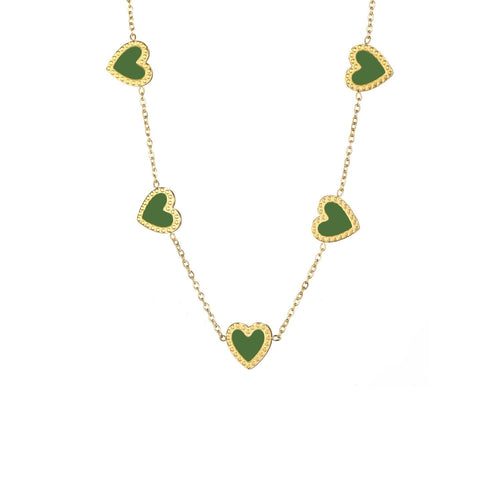 Ketting groen hartjes