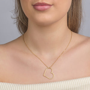Ketting grote hart goud