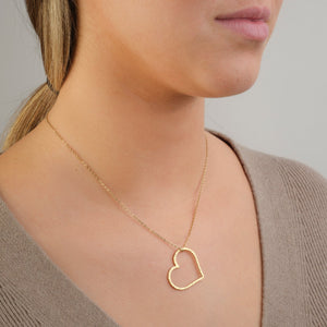 Ketting grote hart goud