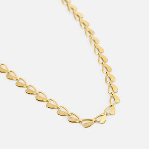 Ketting halve hartjes goud