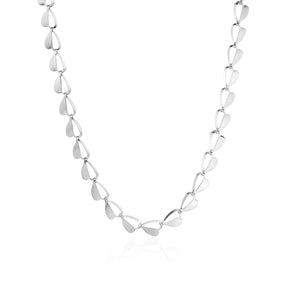 Ketting halve hartjes zilver