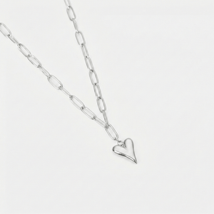 Ketting hart Lux zilver