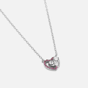 Ketting hart met gekleurde steentjes