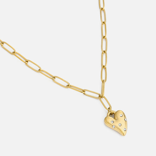 Ketting hartje zirkonia