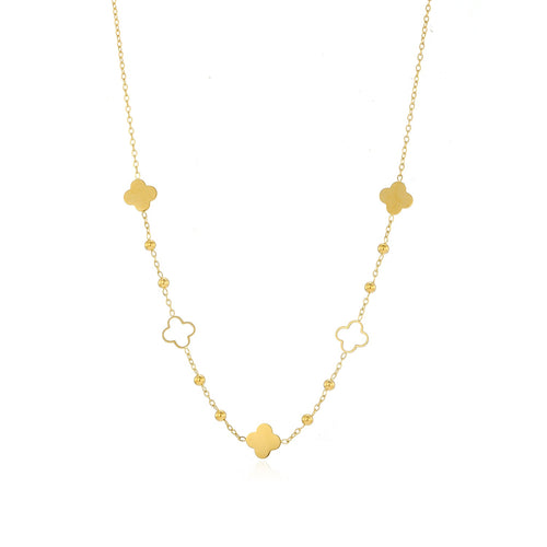 Ketting klavertjes & bolletjes