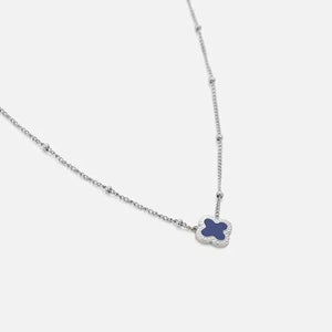 Ketting lucky goud/blauw - Zilver