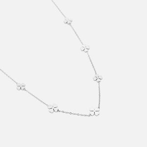 Ketting lucky klavertjes - Zilver