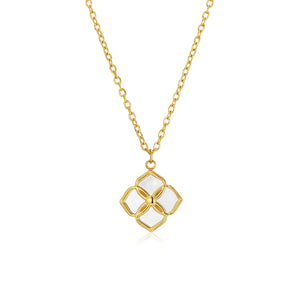 Ketting lux bloem goud