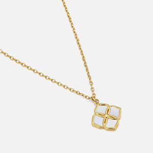 Ketting lux bloem goud