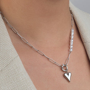 Ketting lux parels hartje