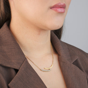 Ketting lux steentjes goud
