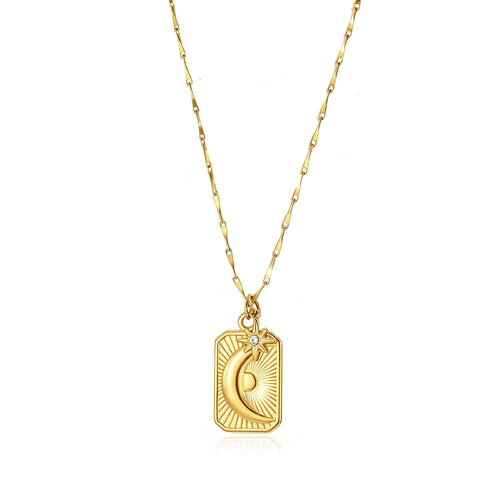 Ketting maan en ster bedels