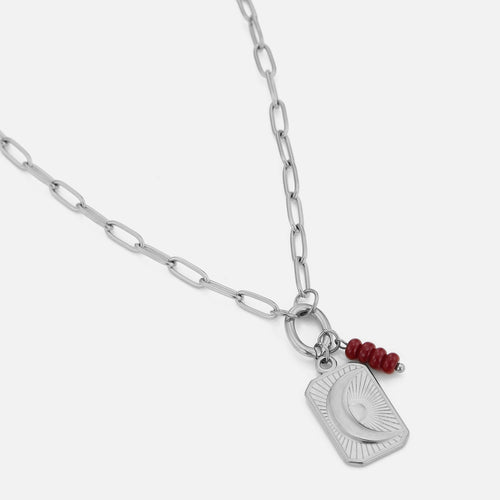 Ketting maan met kralenstaafje