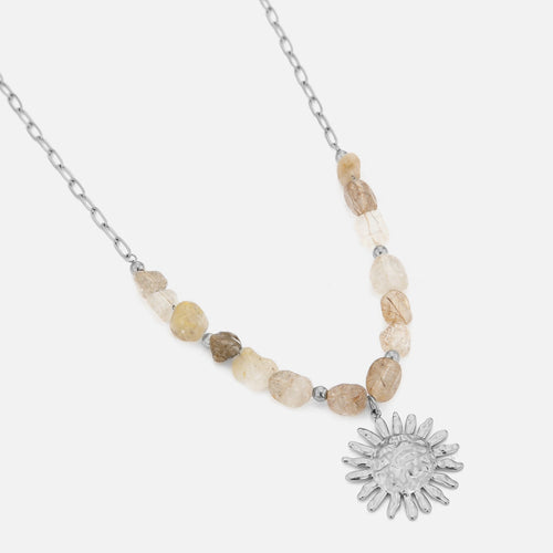 Ketting natuurstenen met zon