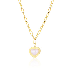 Ketting parel hart goud