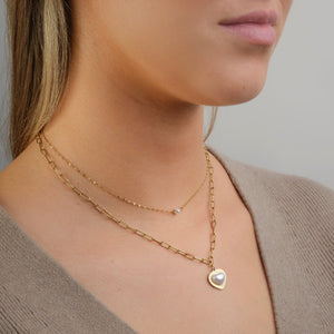 Ketting parel hart goud