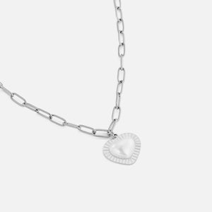 Ketting parel hart zilver