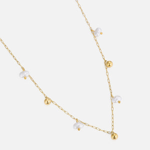 Ketting parels bolletjes - Goud