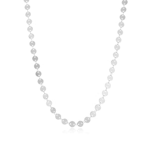 Long necklace with flat coins