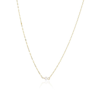 Ketting single parel goud