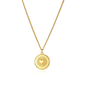 Long radiant heart necklace