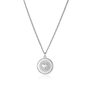 Long radiant heart necklace