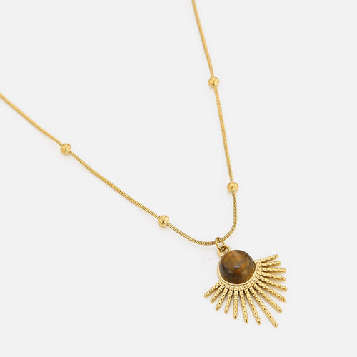 Ketting tijgeroog met spikes