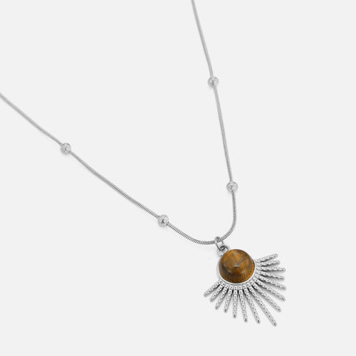 Ketting tijgeroog met spikes