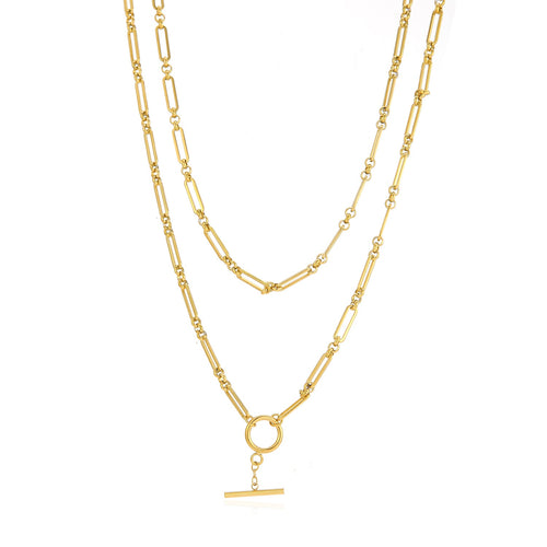 Ketting tweelaags schakel met T-sluiting