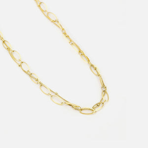 Ketting tweelaags twist goud