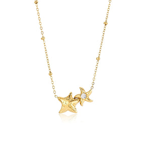 Ketting verbonden sterren goud