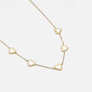 Ketting witte hartjes