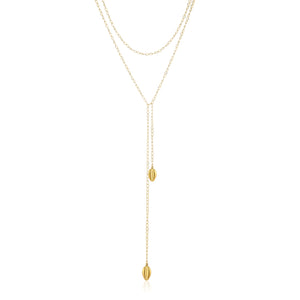 Lange ketting Y-vorm dubbele schelp
