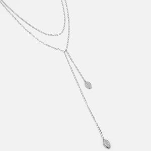 Lange ketting Y-vorm dubbele schelp