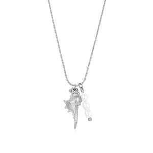 Ketting zeeschelp parels