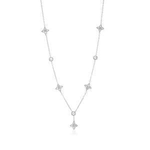Cubic zirconia clover necklace