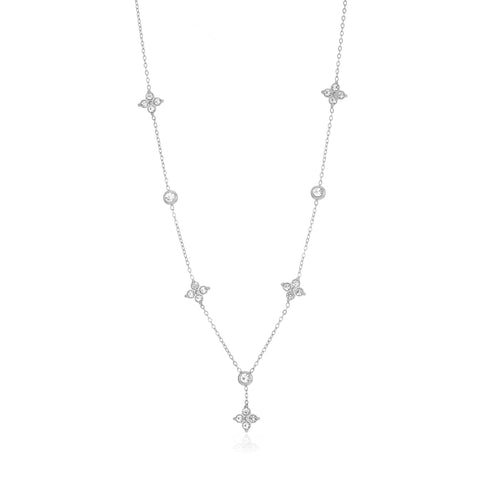 Ketting zirkonia klavertjes