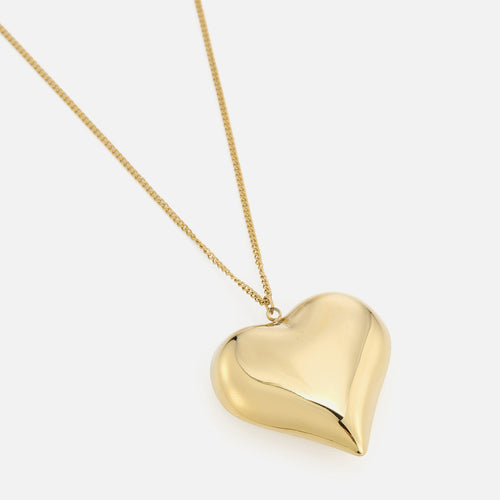 Long necklace, large full heart