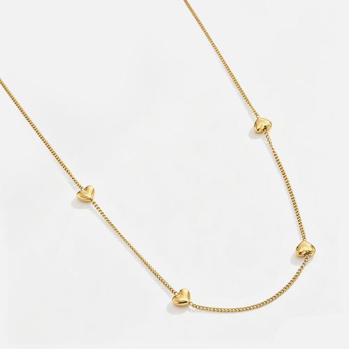 Lange ketting vier hartjes