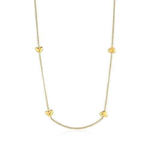 Lange ketting vier hartjes