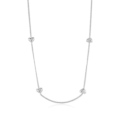 Lange ketting vier hartjes