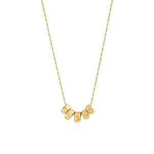 Mid-length necklace with five charms