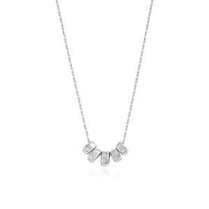 Mid-length necklace with five charms