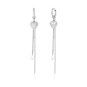 Oorbel hartje parels ketting